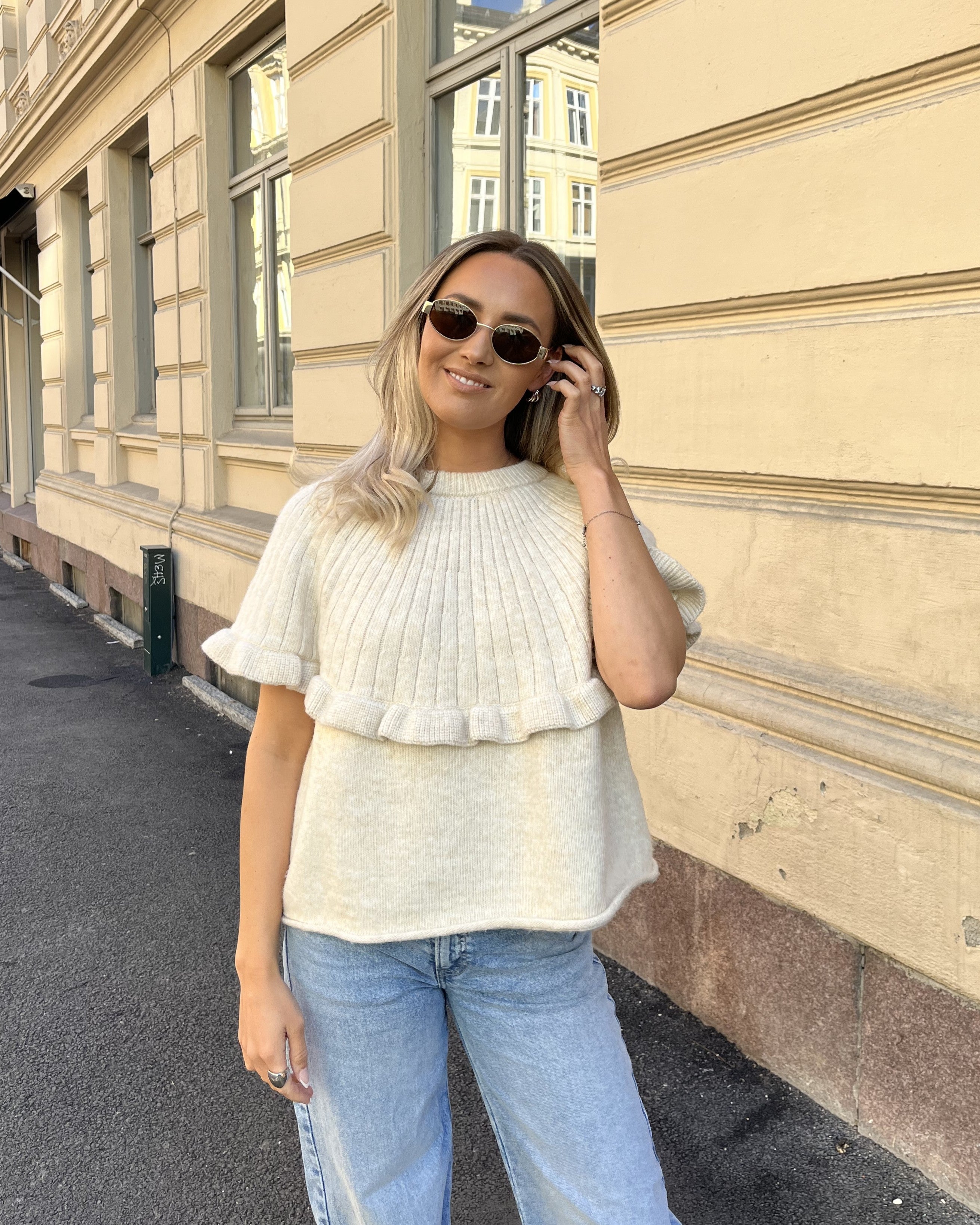 PCBEI Knit Top - Egret